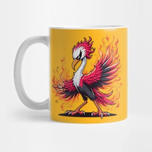 A digital painting of a phoenix bird Mug